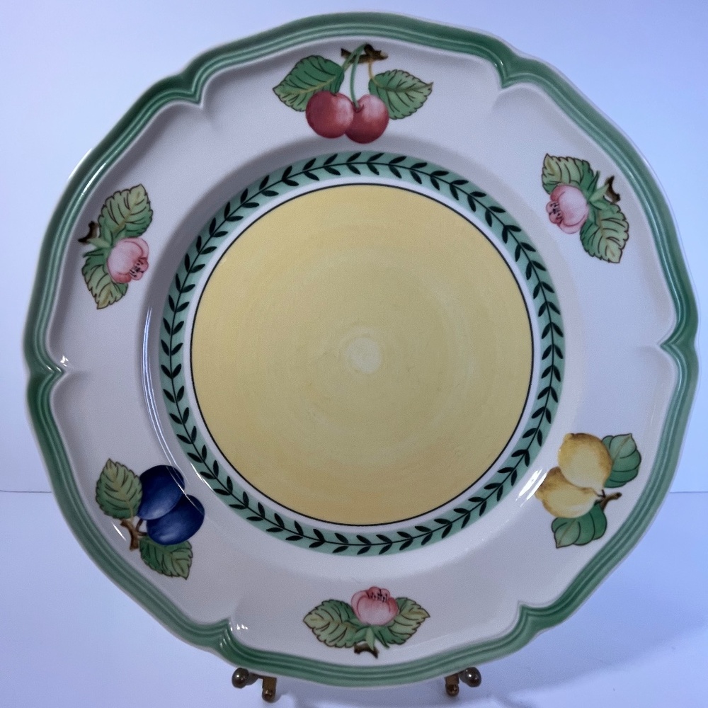 Set of 4 Villeroy & Boch French Garden Fleurence Scalloped Edge 10.5” Plates